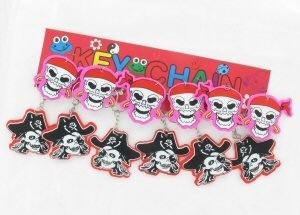 PORTE-CLÉS PIRATE PAILLETÉ (12 pièces)