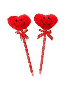 Stylos en Forme de Cœur Smiley (12 pcs)