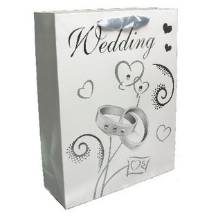 Sac Cadeau de Mariage Argenté (12 pcs.)