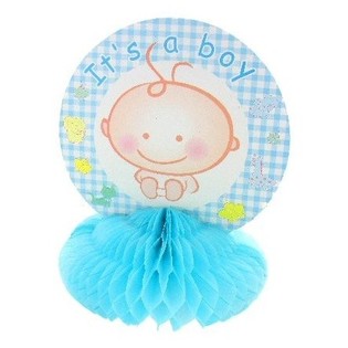 DÉCORATION DE TABLE NAISSANCE - BÉBÉ BLEU (8 pcs.)