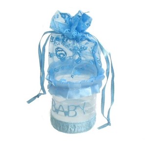 EMBALLAGE CADEAU NAISSANCE - BLEU BÉBÉ (12 pcs)
