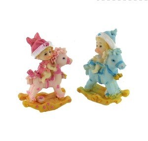Décoration Bébé sur Cheval à Bascule 8 cm (4 pcs)
