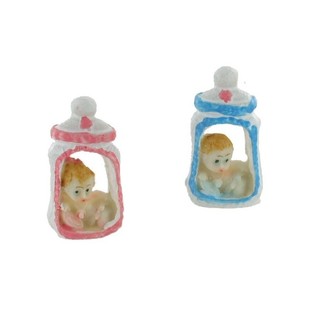 Décoration de Naissance - Bébé en Biberon 5,5 cm (12 pcs)