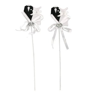 Pique &agrave; G&acirc;teau - Couple de Mari&eacute;s (12 pcs.)