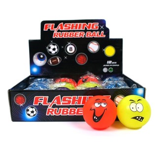 Balle Rebondissante Lumineuse Rigolote en Présentoir (12 pcs)