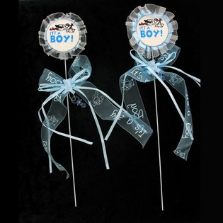 Pique à gâteau de naissance - It's a Boy (12 pcs)