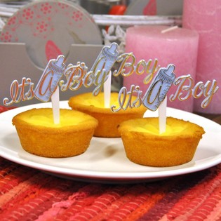 Piques &agrave; Cupcakes Naissance - It's a Boy (12 pcs)