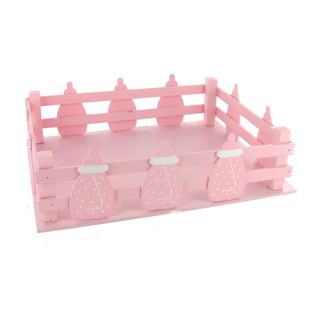 Cagette décorative rose - Petits biberons