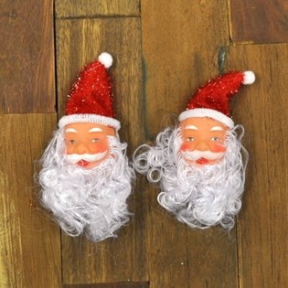 Petites t&ecirc;tes de P&egrave;re No&euml;l, lot de 2 (12 lots)