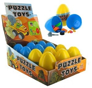 BLOCS DE CONSTRUCTION AVEC BONBONS DANS UN ŒUF (12 pcs)