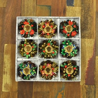 Bougeoirs de No&euml;l (9 pi&egrave;ces)