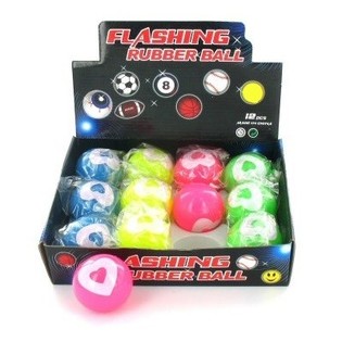 BALLE REBONDISSANTE LUMINEUSE CŒUR (12 pcs)