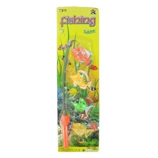 Jeu de Pêche Magnétique : Canne à Pêche + 4 Poissons (Lot de 12)