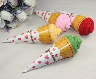 Serviette en Forme de Cr&egrave;me Glac&eacute;e - Petite (7 pcs)