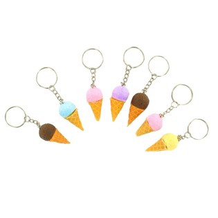 Porte-clés en forme de crème glacée (lot de 12)