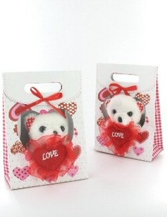 Ours en peluche « I LOVE YOU » dans un sachet (6 pcs.)