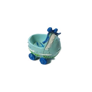 Décoration de Gâteau Naissance - Poussette - Bleu (2 pcs)