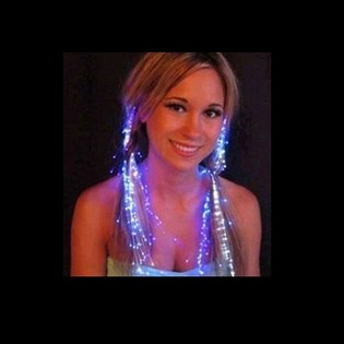 Mèche de Cheveux Lumineuse LED avec Papillon (Lot de 3)