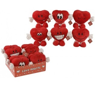 Cœurs en Peluche avec Mains et Pieds (10 pcs.)