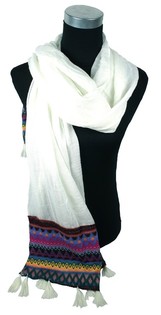 Écharpe Luxe Style Ibiza Crème (1 pc)