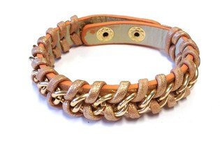 Bracelet Tressé Ibiza Saumon (1 pc)