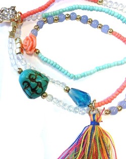 Bracelet Élastique 3 Rangs Bouddha (1 pc)