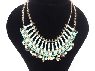 Collier de Luxe Menthe avec Pièces Ibiza (1 pc)