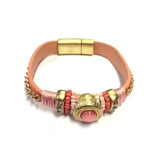 Bracelet de Luxe Style Ibiza Rose / Or (1 pièce)