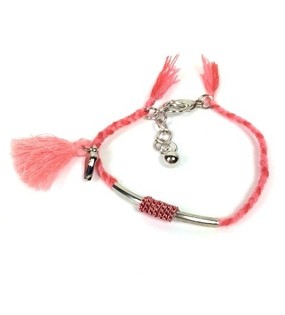 Bracelet Tressé Rose Style Ibiza (1 pc)