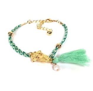 Bracelet Tressé Bleu/Blanc (1 pc)