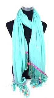 Écharpe Style Ibiza Turquoise (1 pc)