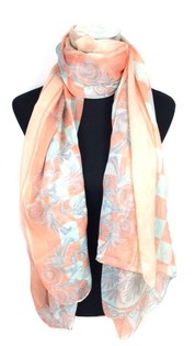 Écharpe style Ibiza orange/bleu clair (1 pc.)