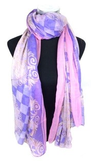Écharpe style Ibiza violet/rose (1 pc)