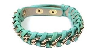 Bracelet tressé menthe (1 pc)
