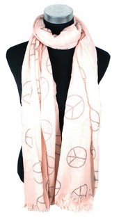 Écharpe Look Ibiza Saumon Peace (1 pc)