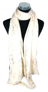 Écharpe Look Ibiza Crème Peace (1 pc)