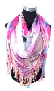 Écharpe Fleurs Rose Style Ibiza | Accessoires Mode