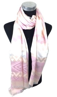 Écharpe rayée style Ibiza Rose/Saumon (1 pc.)