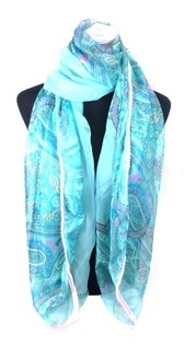 Écharpe Style Ibiza Turquoise (1 pc)