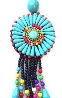Porte-clés Turquoise Style Ibiza (1 pc.)