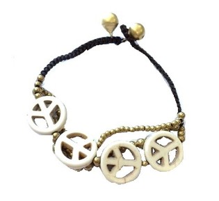 Bracelet Ibiza Crème Peace (1 pc)