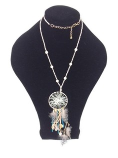 Collier attrape-rêves taupe (1 pc)