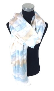 Écharpe Style Ibiza Bleu/Crème (1 pc)