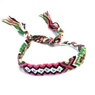 Bracelet tressé style Ibiza multicolore (3 pièces)