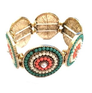 Bracelet élastique de luxe style Ibiza (1 pc)
