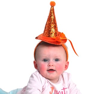 Serre-tête Chapeau Orange (12 pcs)
