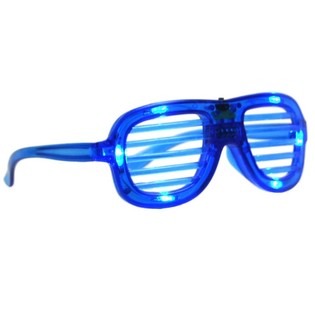 LUNETTES SHUTTER SHADES AVEC ÉCLAIRAGE - BLEU (12 pcs)