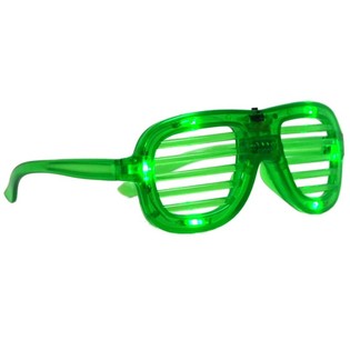 LUNETTES SHUTTER SHADES AVEC ÉCLAIRAGE LED - COULEUR: VERT (12 pcs)