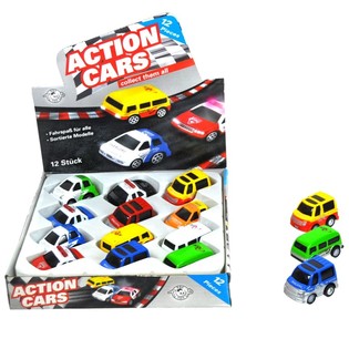 VOITURES &Agrave; FRICTION EN M&Eacute;TAL DIE CAST EN PR&Eacute;SENTOIR (12 pcs.)