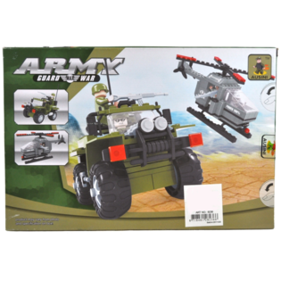 Briques de Construction BRICKS Hélicoptère et Jeep Militaires